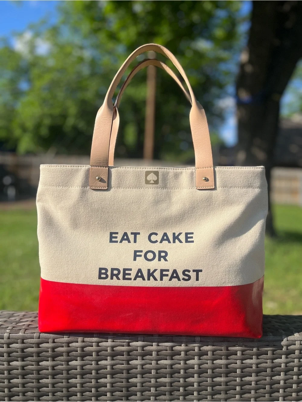 Kate Spade Eat Cake For Breakfast Large Tote Bag - Picture 1 of 12